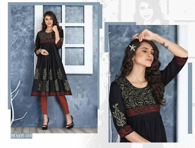 Riyya Wilson  Fancy Designer Rayon Casual Wear Kurti Collection